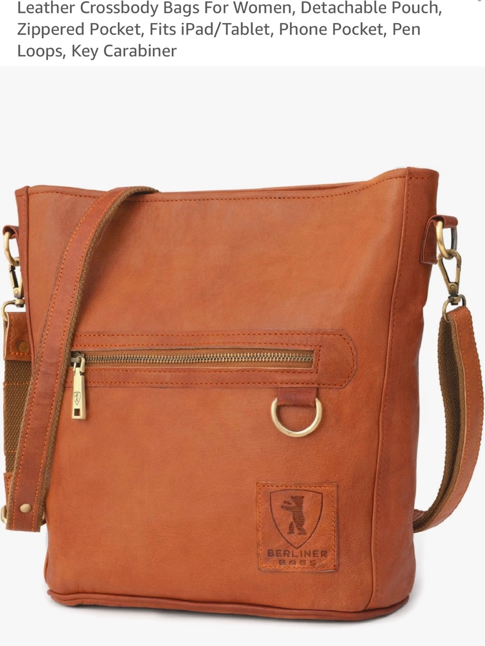 Berliner Women’s Tan Leather Crossbody Bag